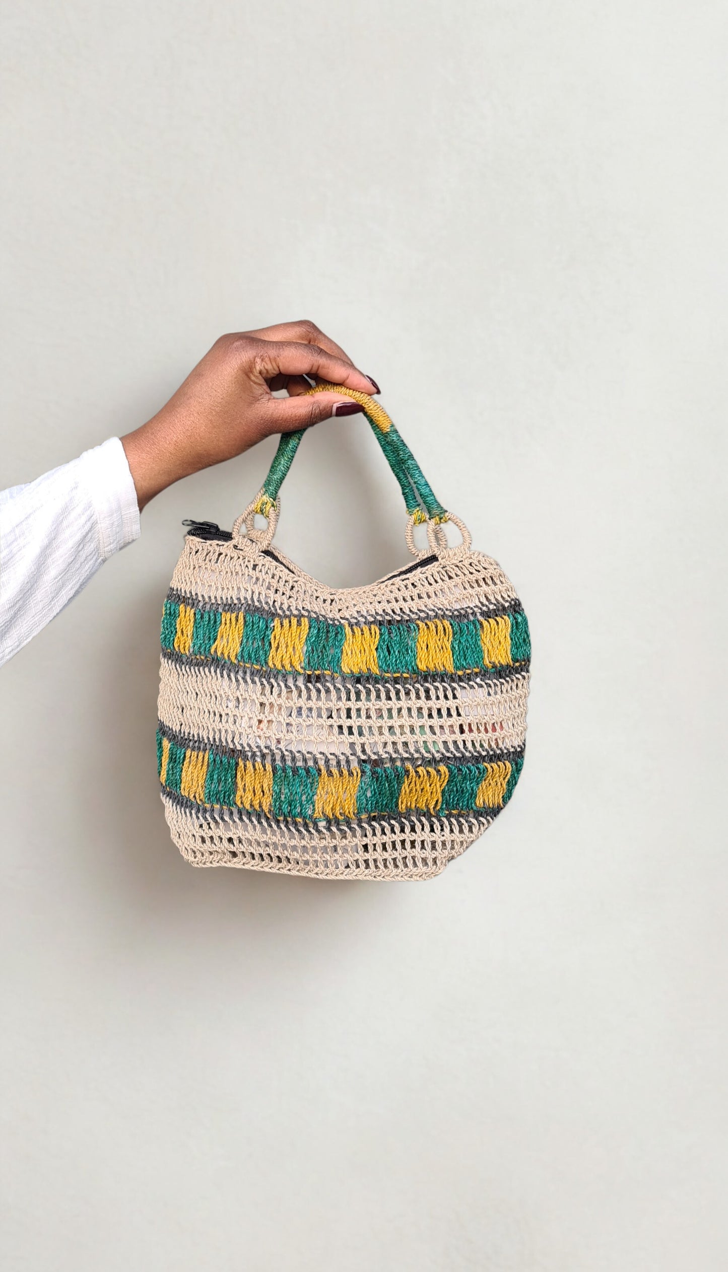 Mini Kambot Bilum - Sunleaf Stripe