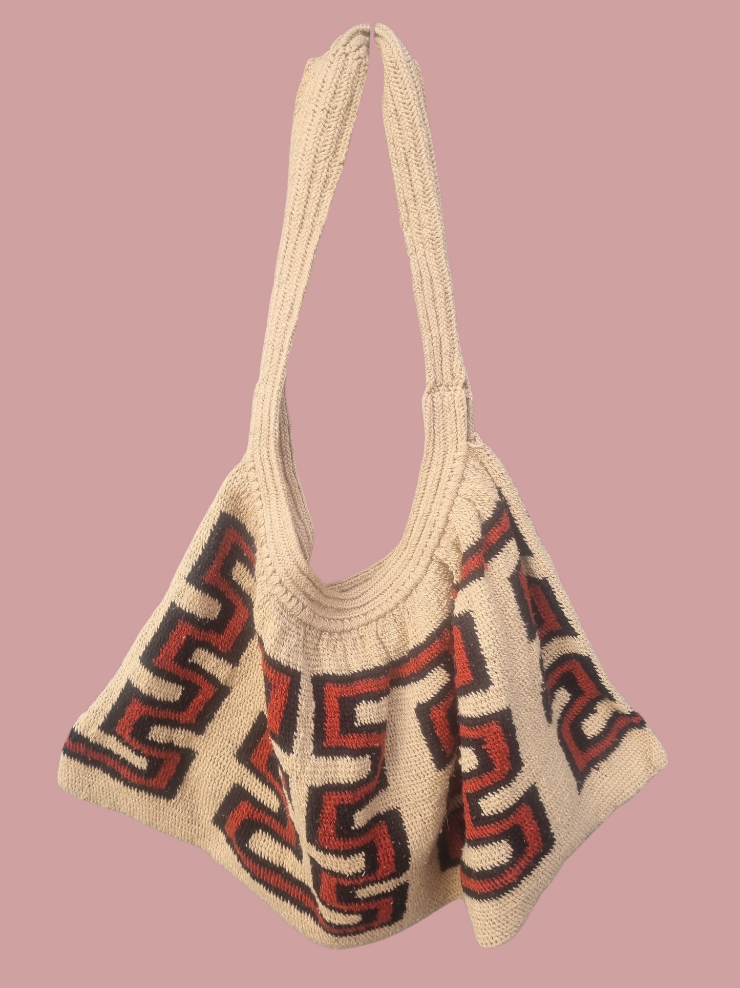 Beige Bilum - Fishbone