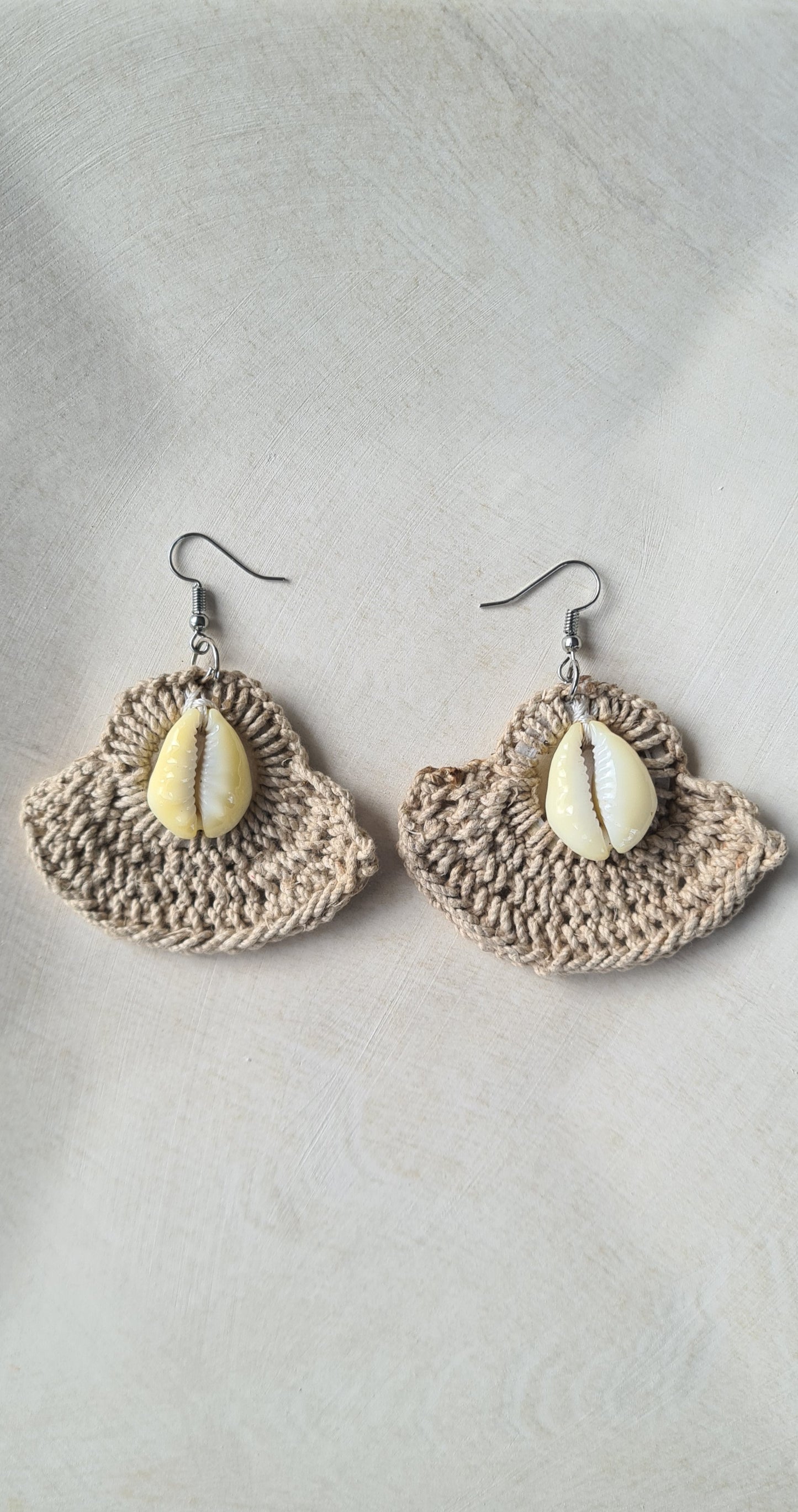 Sepik Cowrie Earrings - Coastal Fan