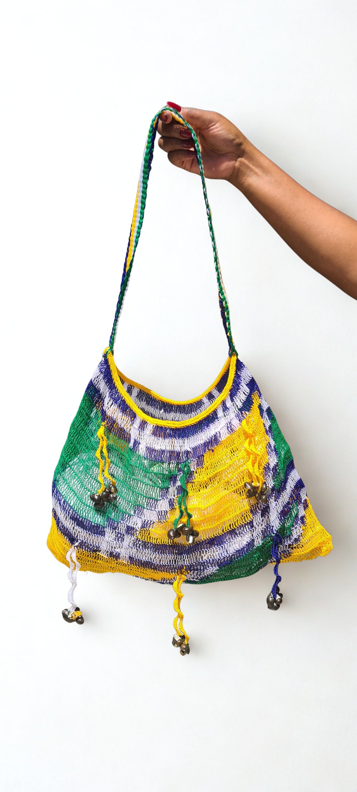 Morobe String Morobe Nylon String Bilum Bag - Yellow and Green – Ailan Exports