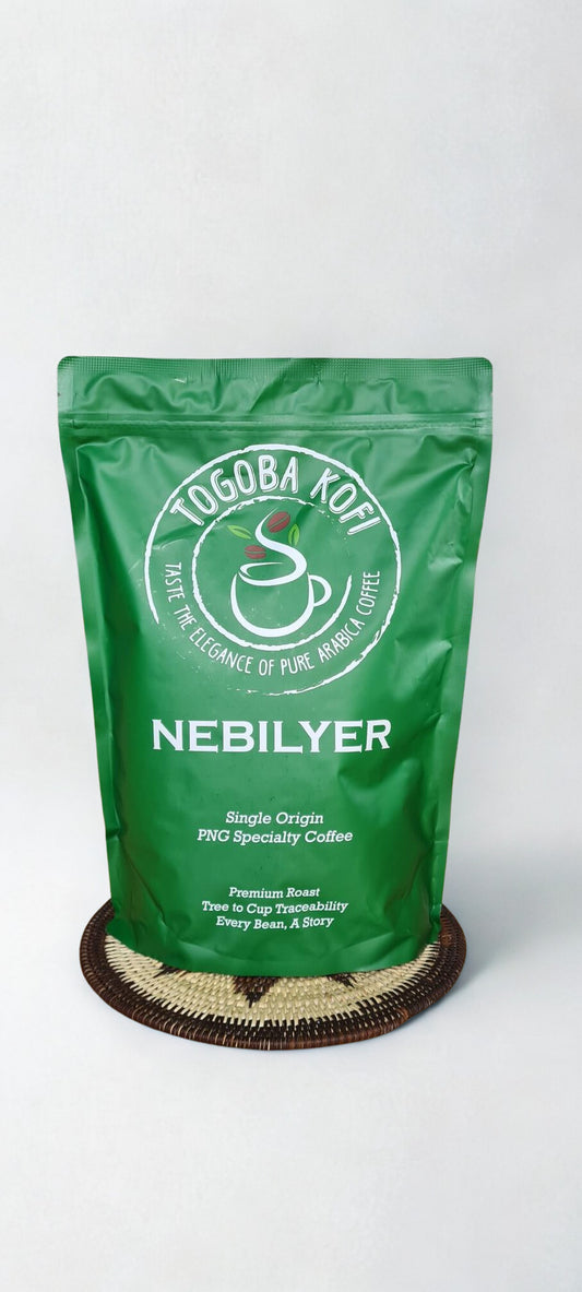 Nebilyer PNG Organic Single Origin Coffee Beans, 1kg Beans Front Packet