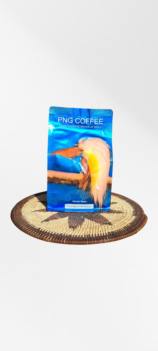 PNG Coffee Organic Single Origin PNG Coffee Beans, 250g Beans Front Packet